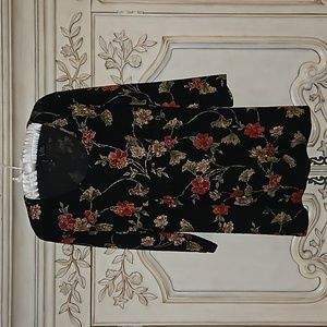 Black and Red evening blouse sz XL